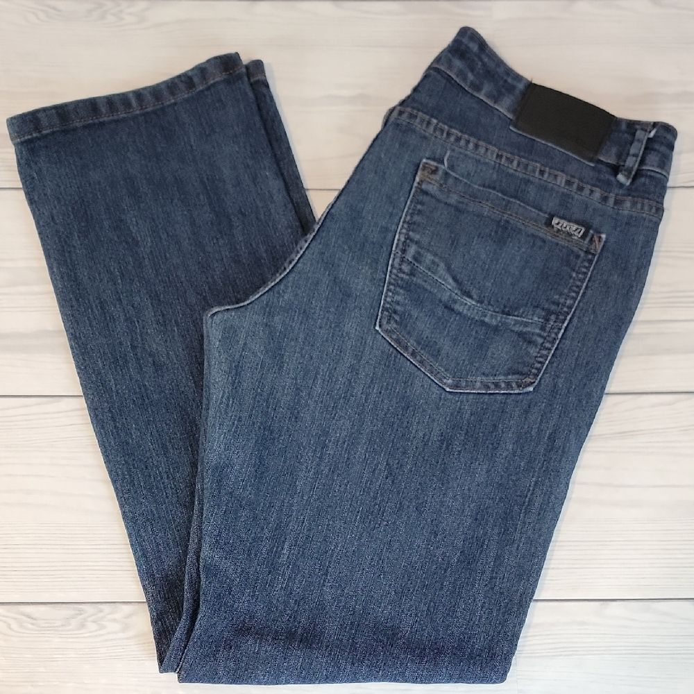Ezekiel 302 Easy Rider Blue Denim Bootcut Jeans Mens 34" X 31"